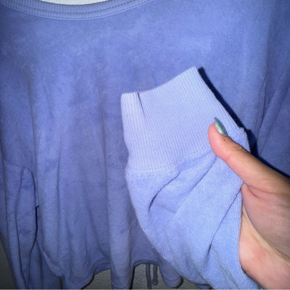 Aerie terry pullover crew neck cinched back S - Picture 3 of 5